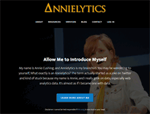 Tablet Screenshot of annielytics.com